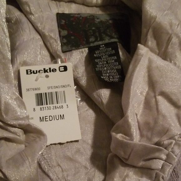 NWT The Buckle Silver Lace Trench Jacket BKE - Picture 4 of 8